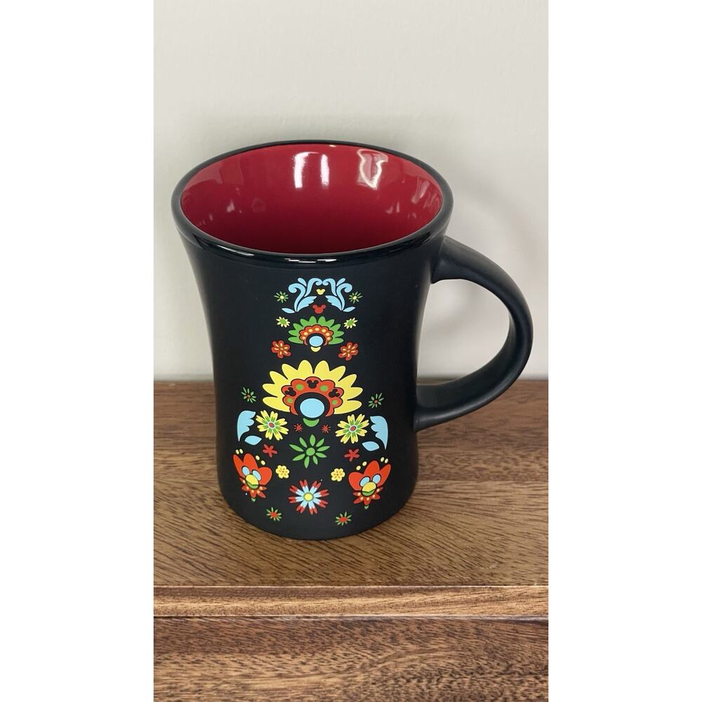 Disney Epcot Mexico World Showcase Hidden Mickey Floral DOD Coffee Mug Cup - Picture 2 of 7
